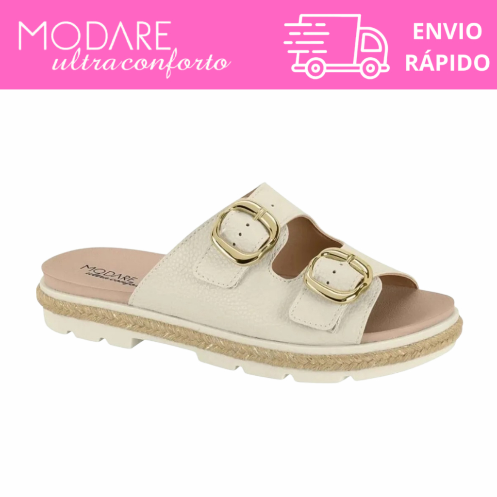Chinelo Slide Modare Feminino Birken Ultraconforto  Fivelas Ajustáveis Confortável Anatômico Leve Macio 7132.257