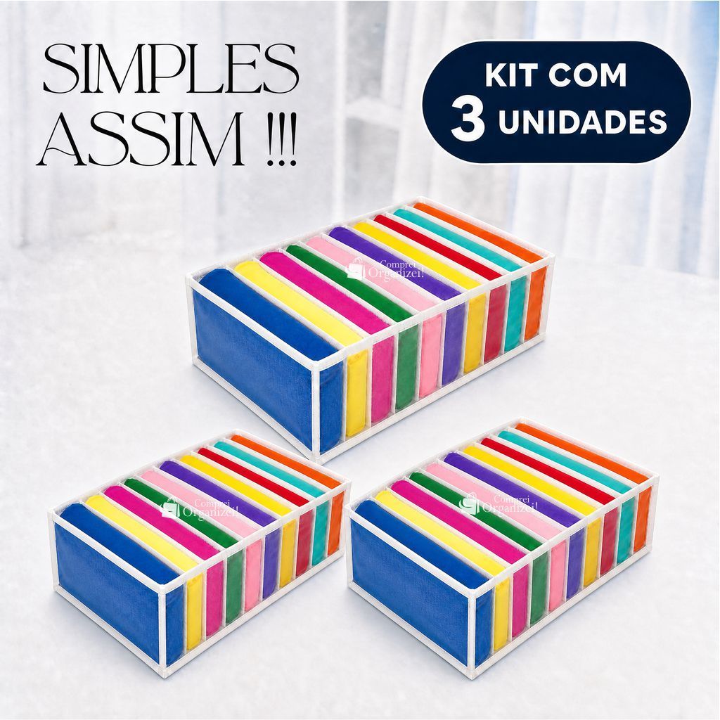 Kit 03 Organizador "G" /  Colmeia organizadora G 10x24x34cm / Organizador de Guarda Roupas