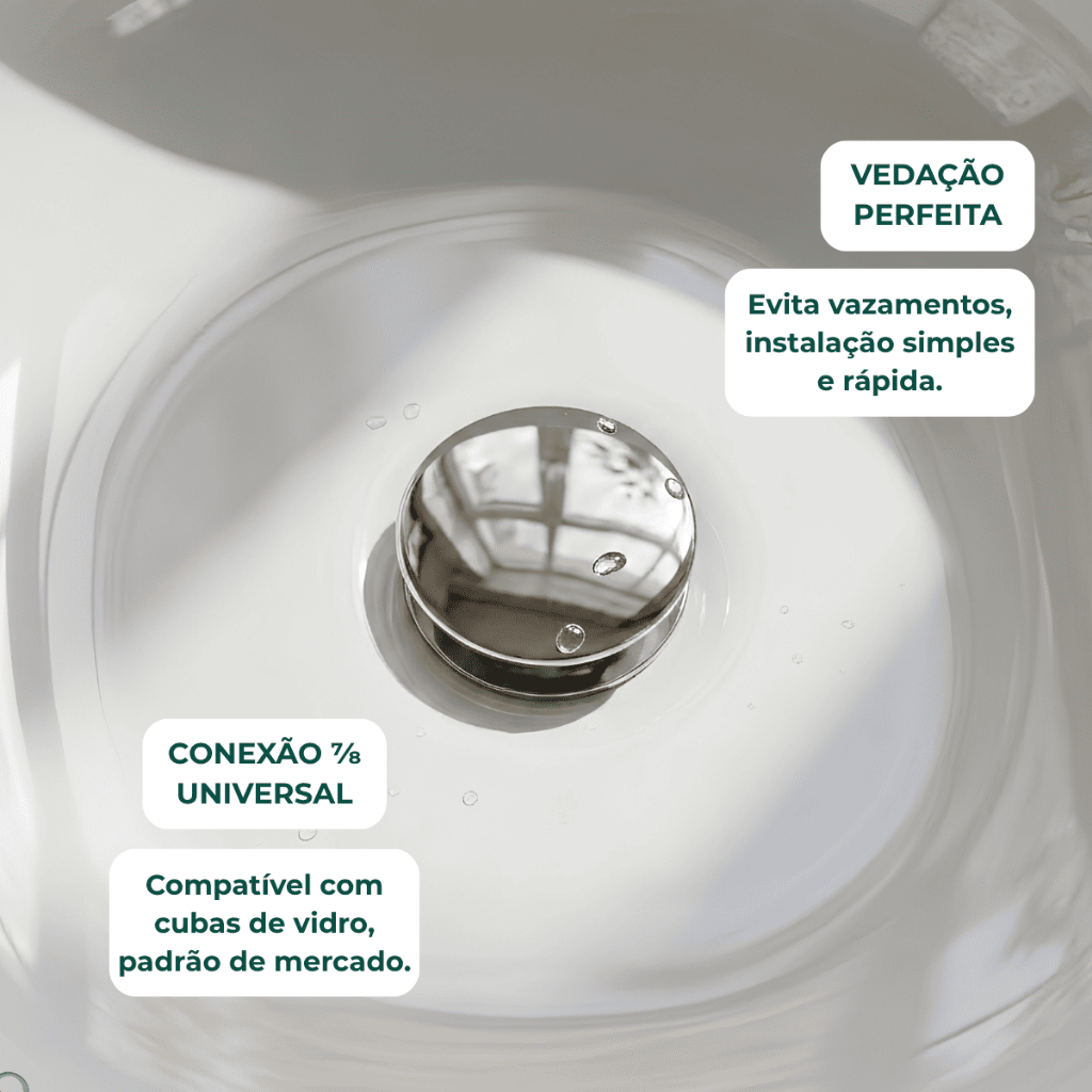 Válvula Click Para Pia Banheiro Cuba De Vidro 7/8 Corpo Abs Tampa De Metal Sistema Abre Fecha Dourado Preto Inox