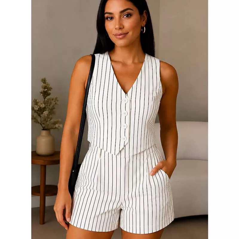 Conjunto Abigail em Colete e Shorts Primavera Verão 2026 — foto 7