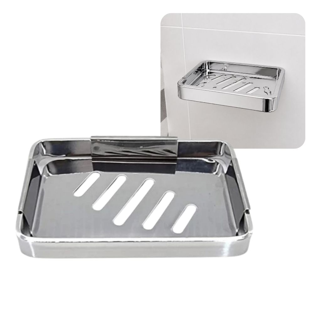 Porta Sabonete P Banheiro Saboneteira Metal Inox Para Nicho