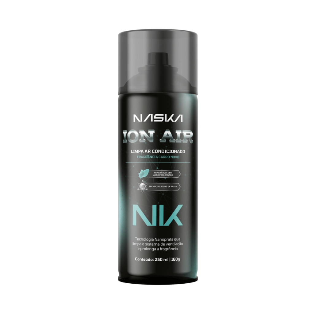 Limpa Ar Condicionado Naska Ion Air Premium 250ml Elimina Odores Tecnologia Nanoprata