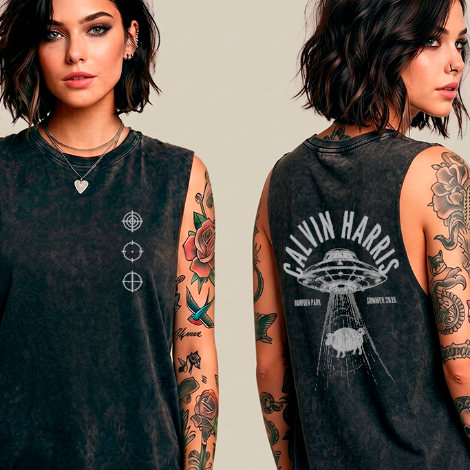Regata Oversized Estonada Estilo Machão Syreetwear Dj Calvin Harris Musica Eletronica Show Tour Summer Pop Music