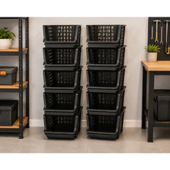 Caixa Empilhável Organizadora 40x31x20cm Resistente Até 20kg
