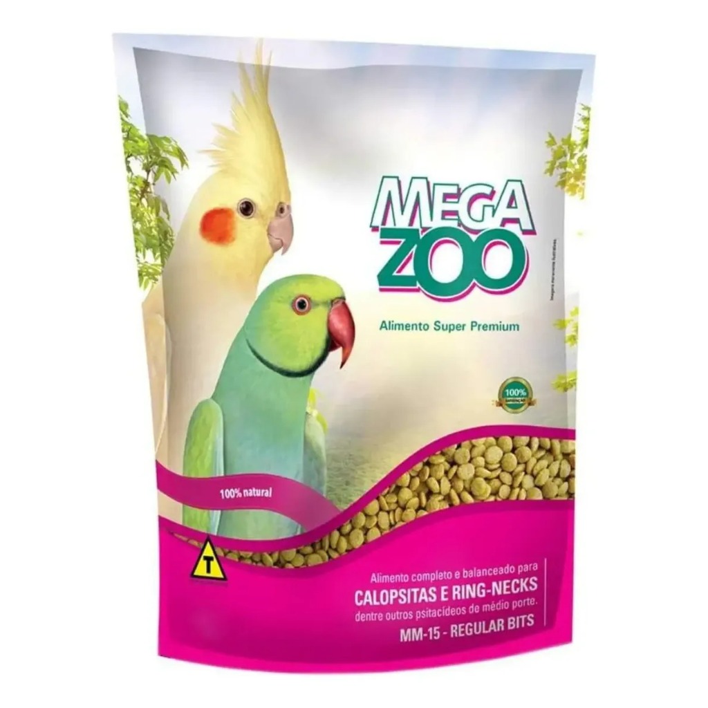 Ração Extrusada Megazoo Calopsitas E Ring Neck Mm15 700g — imagem 2 de 2