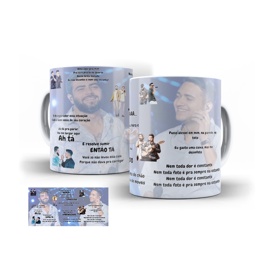 Caneca de Porcelana Personalizada Henrique e Juliano Fotos