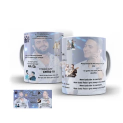 Caneca de Porcelana Personalizada Henrique e Juliano Fotos