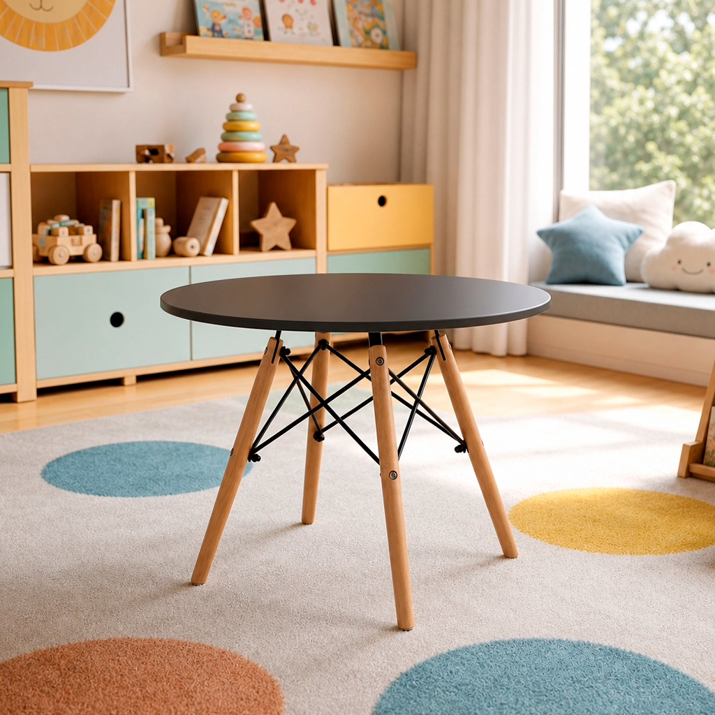 Mesa Infantil Eames 60cm Redonda para Quarto e Brinquedoteca · foto 2
