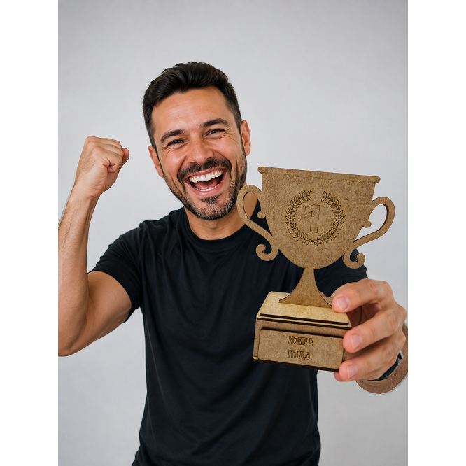 Troféu MDF Personalizado   Taça de Premiação   Troféu para Campeão  Medalha e Eventos campeonatos