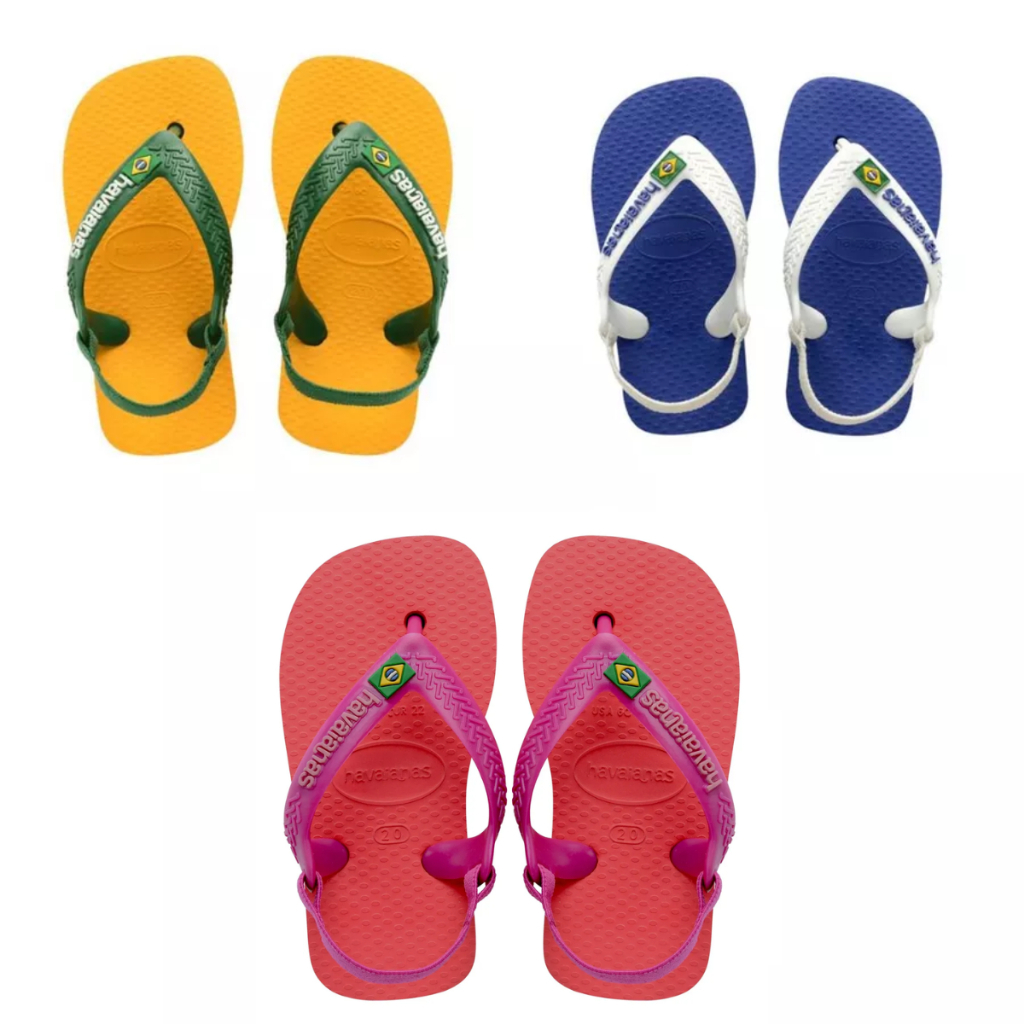 Chinelo Havaiana Baby Brasil Logo FC