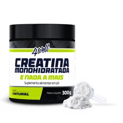 Creatina Monohidratada 300g Pote - 100% Pura - Importada - 4well - Sabor Natural