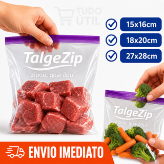 Saco Zip Freezer e Microondas Fecho Duplo Talge