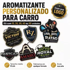 Cheirinho de Carro Personalizado com Sua Logo Kit 10 20 30 40 50