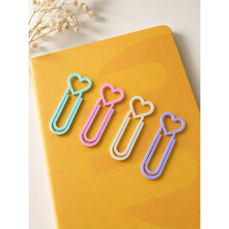Clips Marcador de Página Coração – Mix Cores Candy