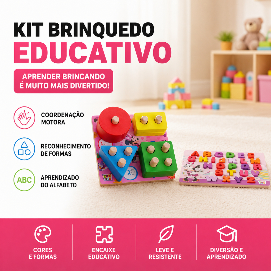 Brinquedos Disney Mickey Minnie Quebra Cabeça Aramado Infantil Criança Peças 3D