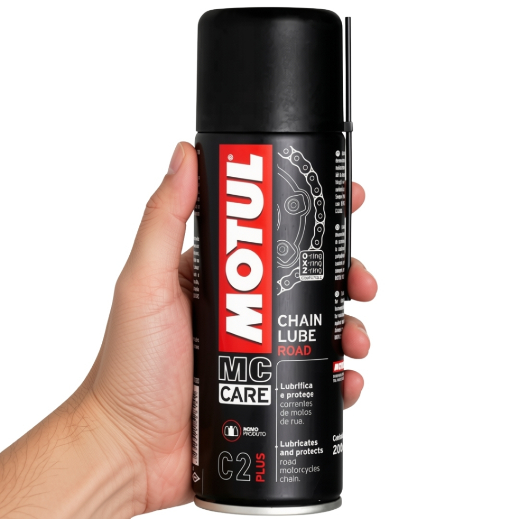 LUBRIFICANTE DE CORRENTES MOTOS STREET RUA MOTOBOY URBANO MOTUL C2+ PLUS CHAIN LUBE 200 ML SPRAY