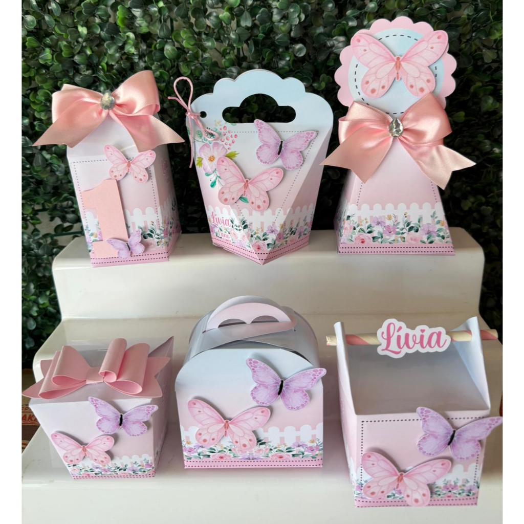 Kit festa Jardim MONTADA / Personalizados / Lembrancinhas / Festa Infantil / Aniversário/ Caixinhas /Jardim/ borboletas