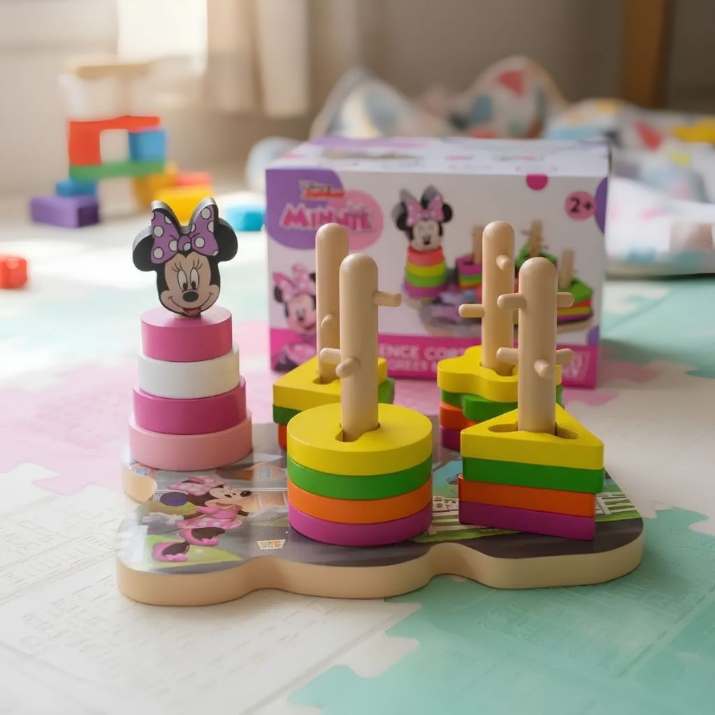 Brinquedo Pedagógico Encaixe Divertido Formas Mdf Aramado Disney Mickey Minnie Educativo Montessori