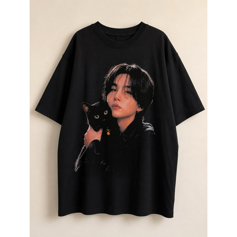 DIVERSAS SUGA Camisetas BTS Oversized Streetwear Algodão Estampa K-pop Unissex Premium |  yoonie Min-yoongi Arirang tour