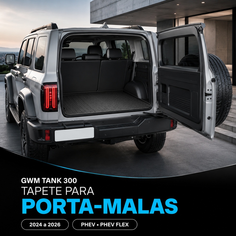 Tapete Para Porta Malas Premium Bandeja Borda Alta De Borracha Tpe 3D Para Gwm Tank 300 2024 - 2026