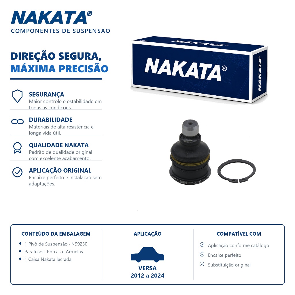 Pivo De Suspensão VERSA 2012 a 2024 Original Nakata