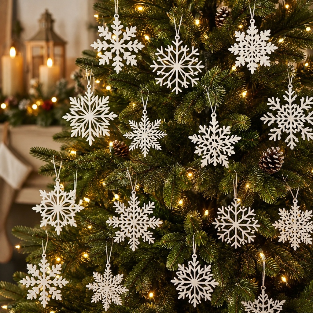 Flocos de Neve Enfeite Para Arvore de Natal