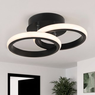 Luminaria Teto Pendente Led Plafon de Sobrepor Preto Redonda 3 Cores para Quarto Sala Corredor Luminaria Teto Bancada
