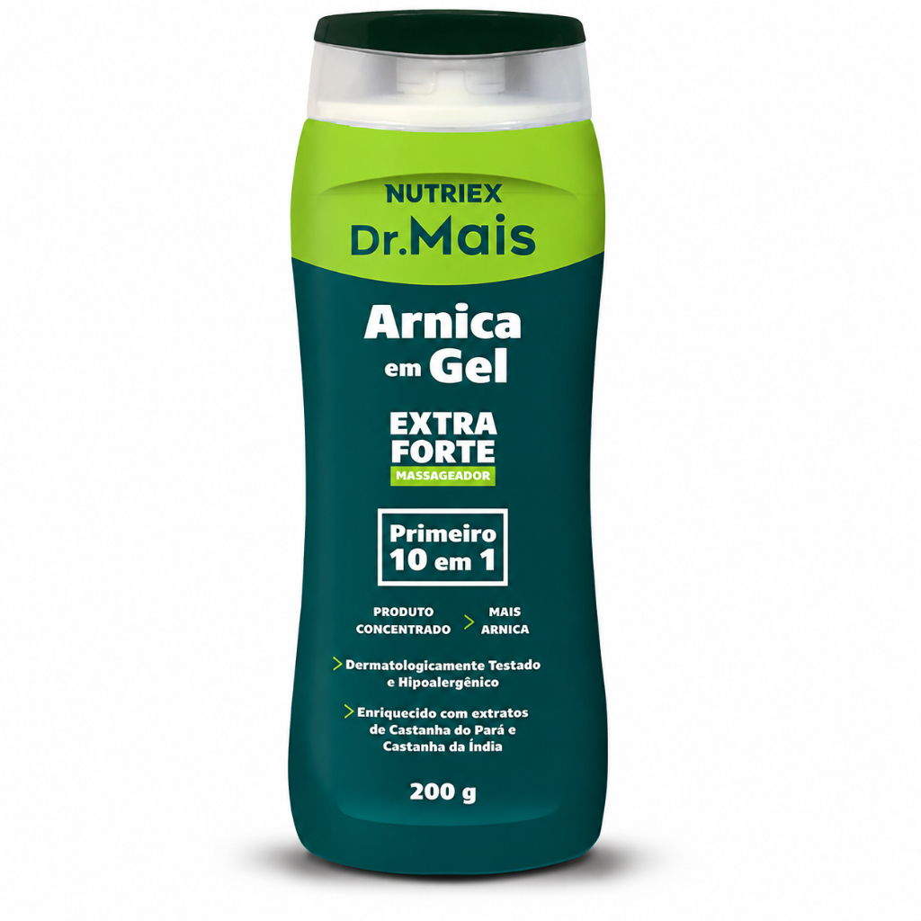 Gel Arnica Massagem Refrescante Relaxante Extra Forte Dr. Mais 200ml Nutriex