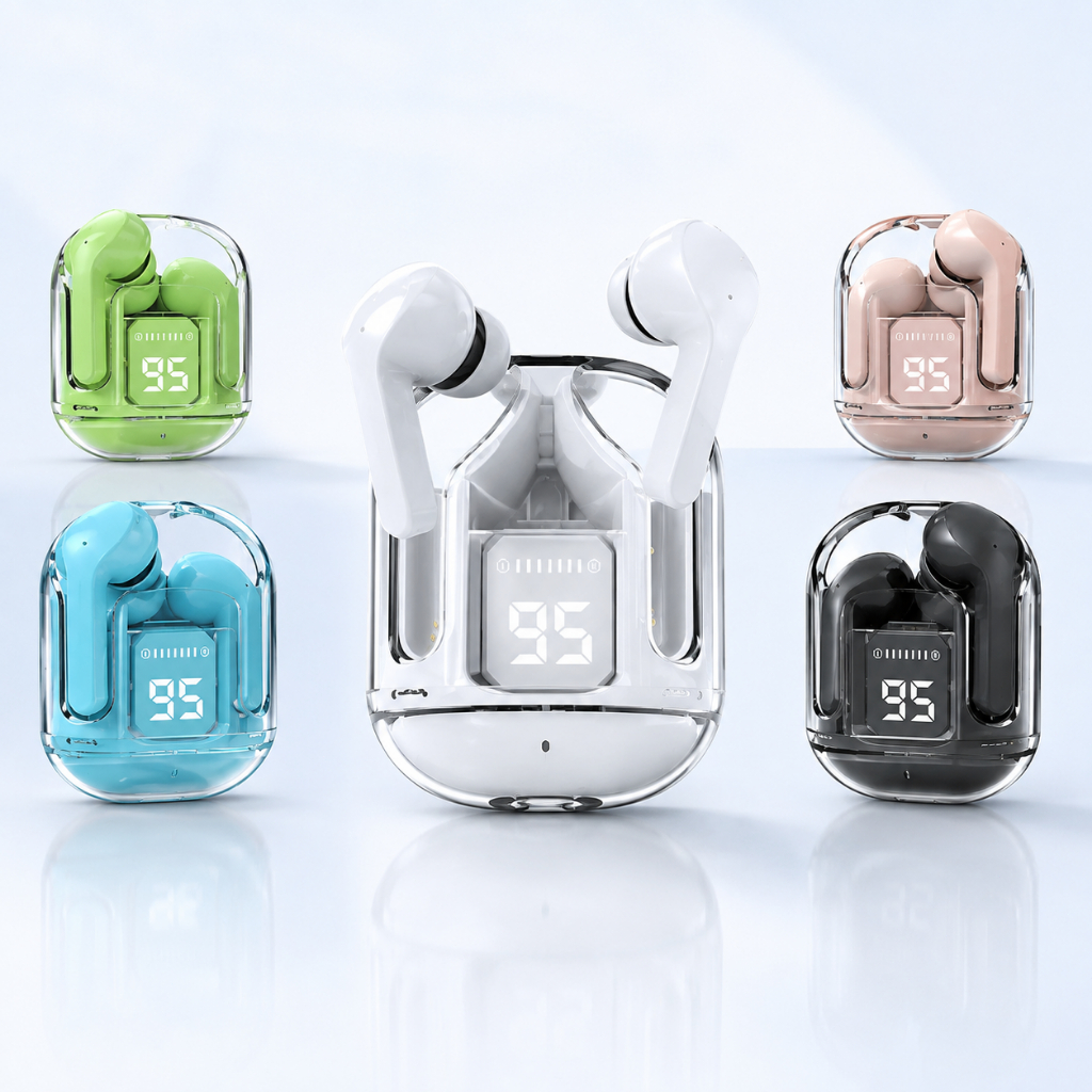 Fone de Ouvido Bluetooth Air31 Sem Fio com Estojo de Carregamento Display Digital e Microfone