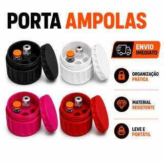 Porta Frascos Ampolas 3ml Reforçado Organizador Rémedios Tirze Premium Compacto Transporte Seguro