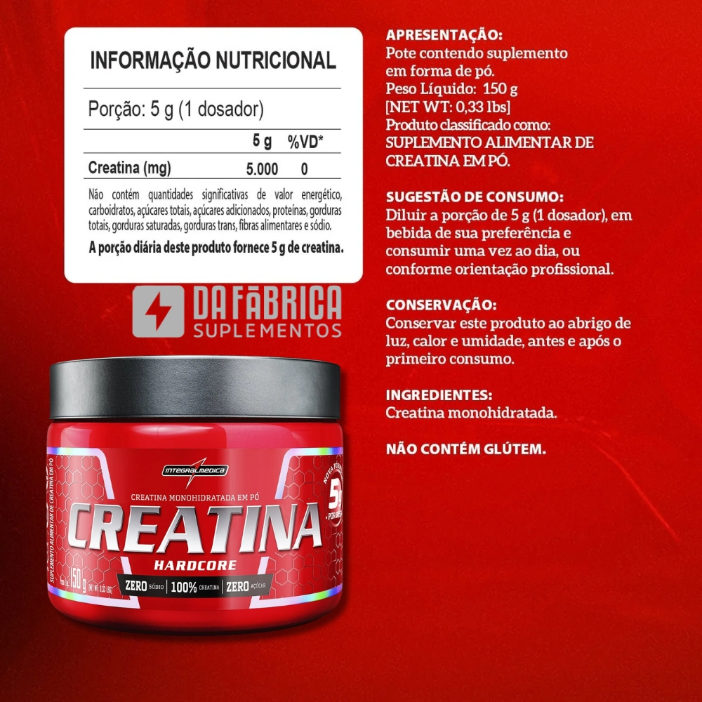 Kit Nutri Whey Gainer Refil 1,2kg + Creatina Hardcore150g Integralmedica + Coqueteleira Faze Nutrition — imagem 2 de 2