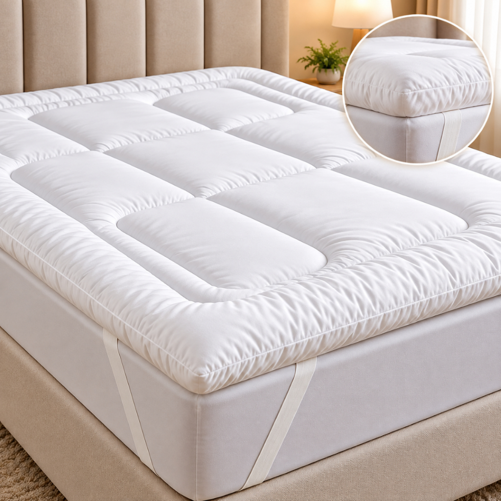 Pillow Top Protetor de Colchão com Elástico para cama de Casal,Queen,King e Solteiro