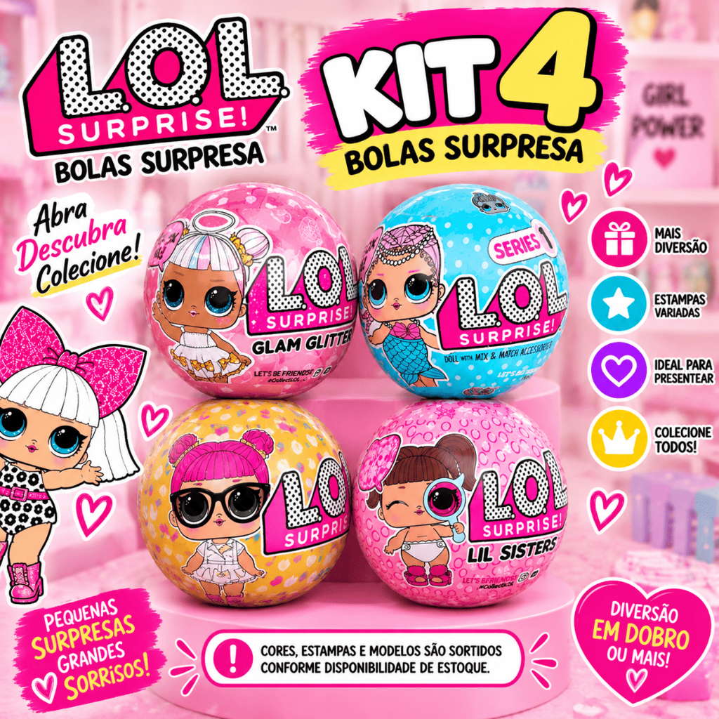 KIT  Boneca LOL Surprise ENVIO IMEDIATO Colecionável Modelos Sortidos