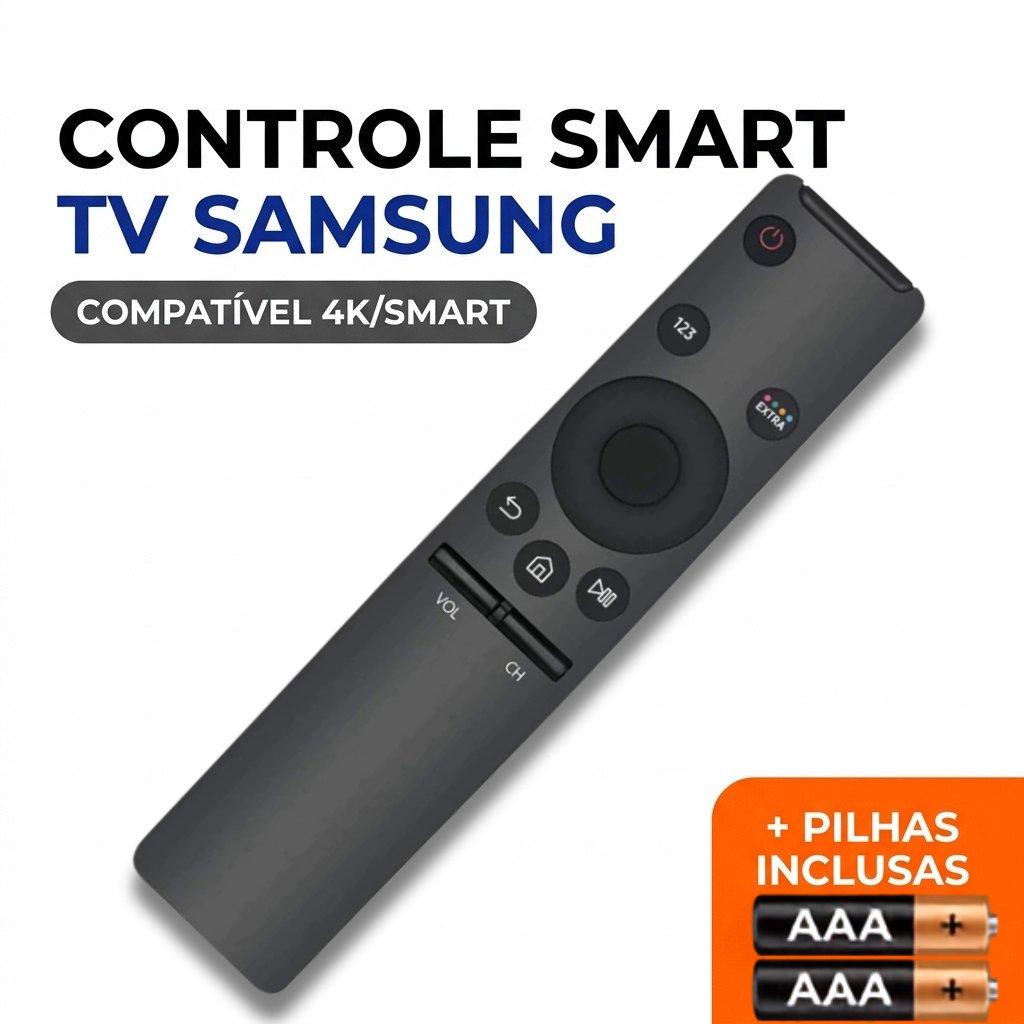 Controle Remoto para TV Samsung Smart tv 4K LED OLED LCD QLED Com Pilhas | Envio Imediato