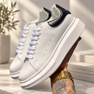 Sapatenis Casual Sneaker Chunky Branco Leve e Confortável Sola Alta Costurado Liso