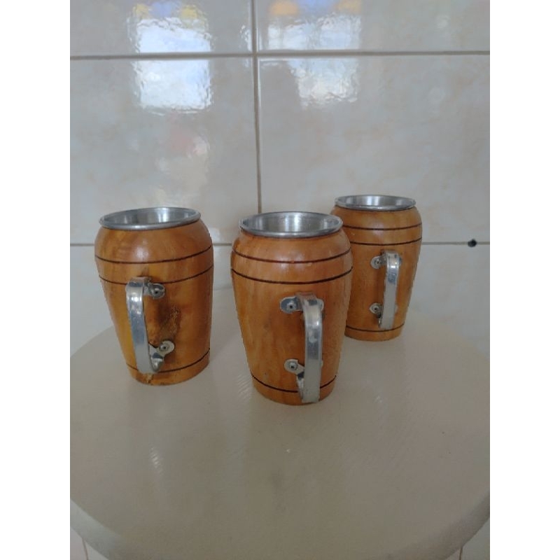 Caneca Termica de Madeira Artesanal com Ótimo Acabamento