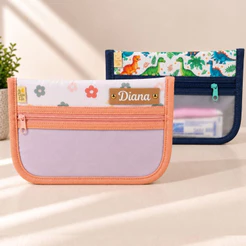 Porta escova- menino- menina- necessaire transparente