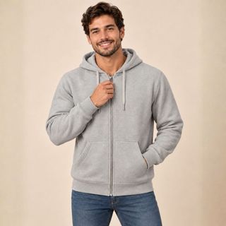 Casaco Jaqueta Moletom Ziper Masculino Feminino com bolso
