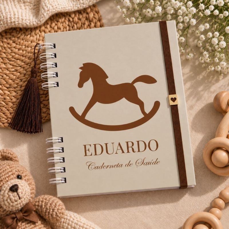 Caderneta de Vacinação Menino Personalizada | Caderneta de Vacinação Bebê | Capa Dura