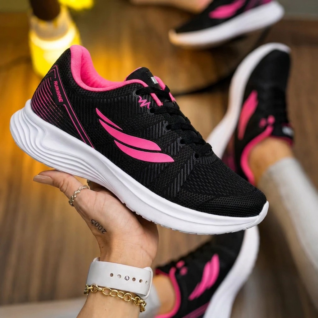 Tênis Feminino Esportivo Corrida Academia Caminhada Running Treino Casual Leve Macio Respirável Lançamento