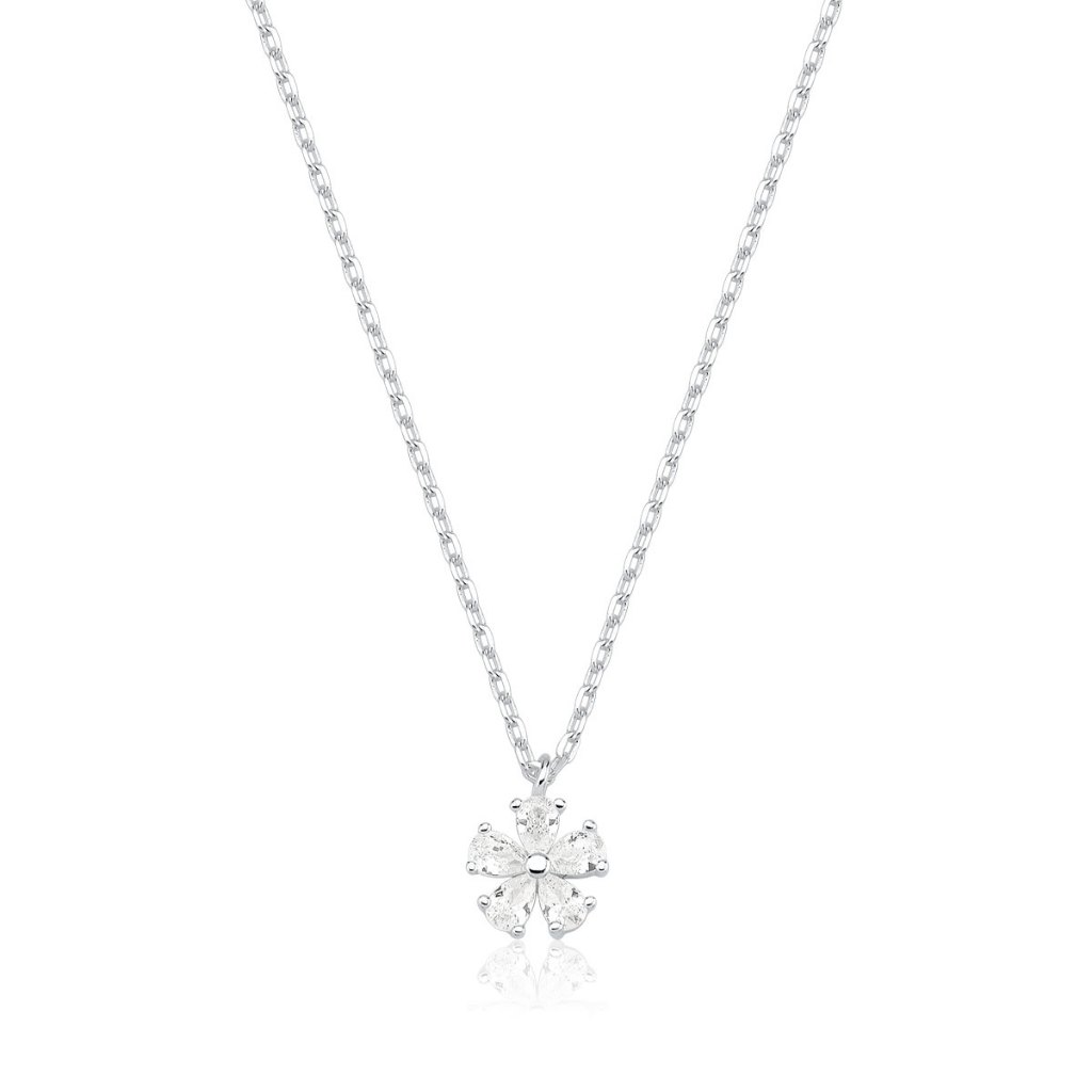 Colar Feminino de Prata 925 Estrela com Zircônias