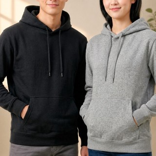 Kit 2 Moletom Canguru Casal Blusa De Frio Com Capuz Flanelado Masculino Feminino Felpado Grosso Algodão Inverno 2026