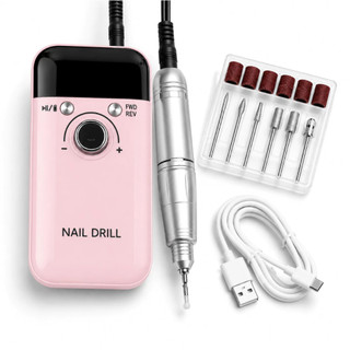 Lixadeira Elétrica Para Unhas 45000RPM Profissional Portátil Recarregável Nail Drill