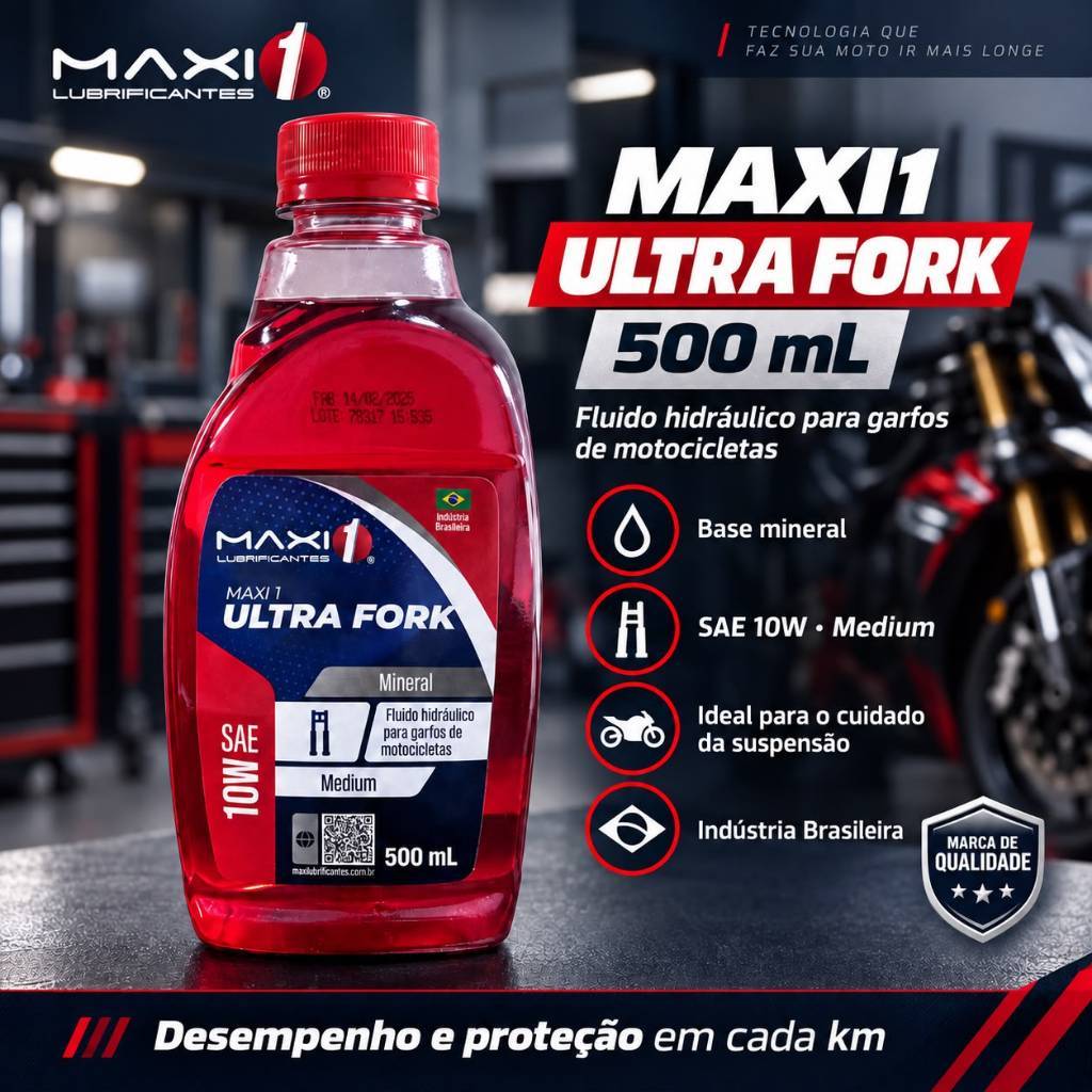 Kit 2 Óleo Bengala Maxi1 Ultra Fork 10W 500ml Moto Suspensão — imagem 2 de 2
