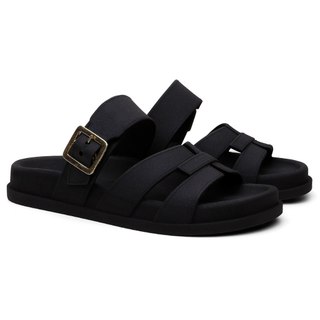 Sandália Feminina Flat H com Fivela Confortável