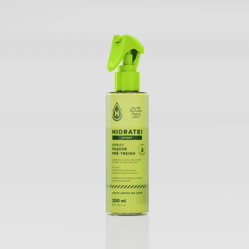 Spray Capilar Pré-Treino Hidratei Sport 200ml Antifrizz Proteção UV Controle de Frizz Ideal para Academia e Treinos