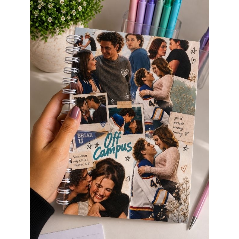 CADERNO OFF CAMPUS - CAPA DURA PARA ANOTAÇÕES COM PAUTA OU FOLHAS EM BRANCO - garrett graham e hannah wells - Caderno A5