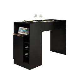 Bancada Balcão/Mesa de Cozinha Gourmet com Adega 1 Porta Cor Grafite - Arte Cas