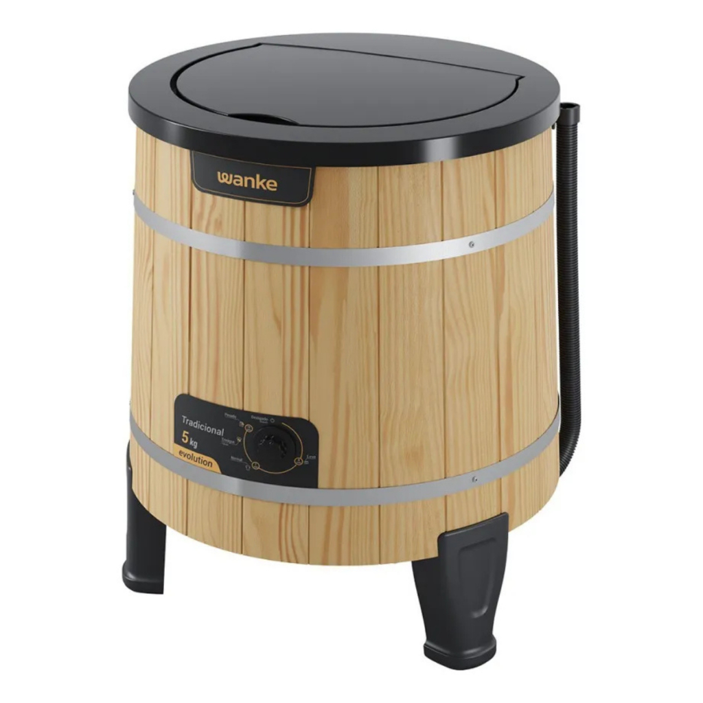 MAQUINA DE LAVAR SEMIAUTOMATICA WANKE 5KG 220V TRADICIONAL AMADEIRADA