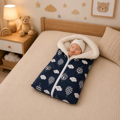 saco de dormir casulo pra bebe SHERPA com ziper, enxoval, frio, nenê